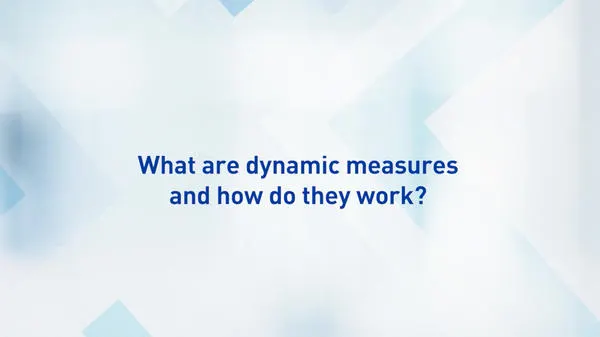 Video thumbnail of presentation slide saying "what are dynamic measures and how do they work?"